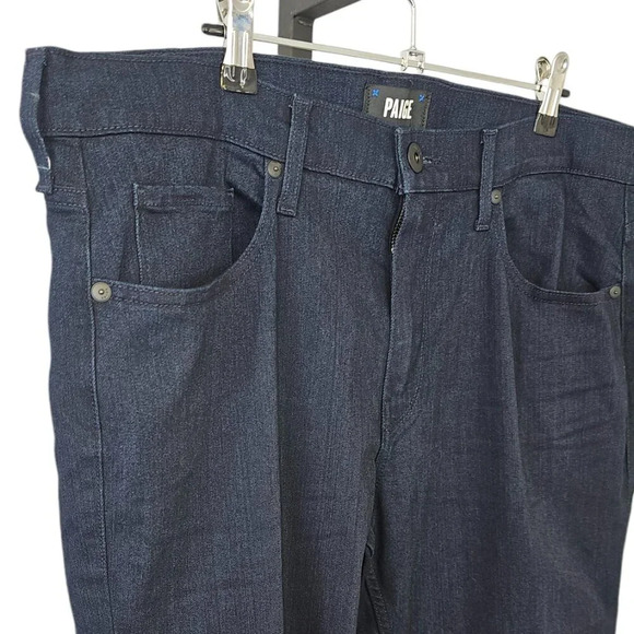 PAIGE Mens Federal Slim Straight Jeans Size 36 Dark Blue Inkwell Stretch Denim - Picture 8 of 9